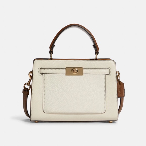 Coach Handbags - Coach Mini Lane Top Handle In Colorblock Chalk